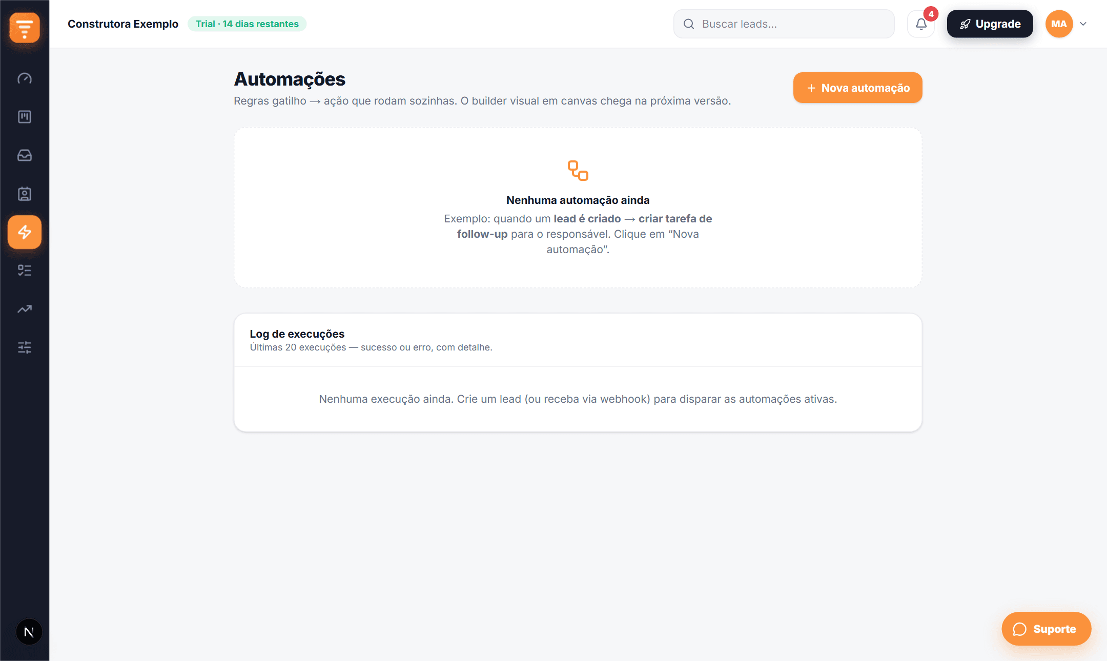 Automações do LeadFlow CRM